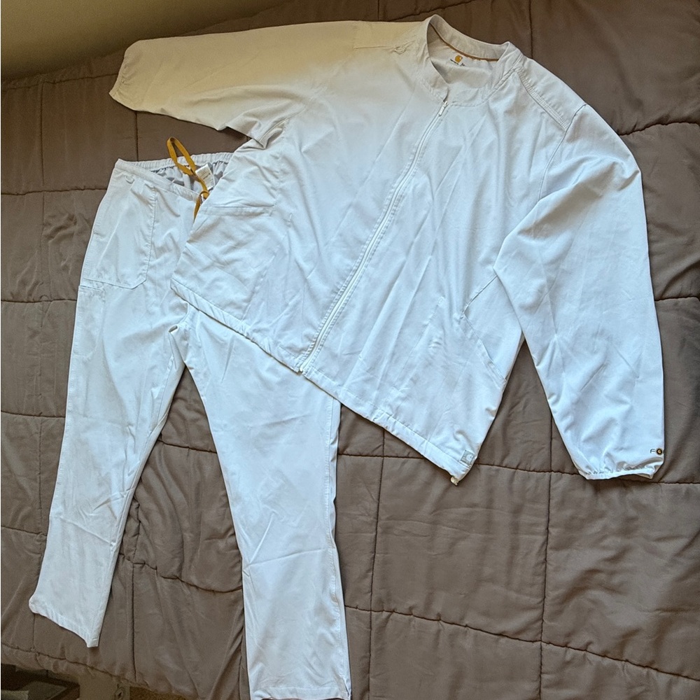Carhartt White Jacket and pants set size 3xl